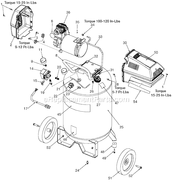 Page A Diagram and Parts List for 919-72432 Type 1 Black and Decker Compressor